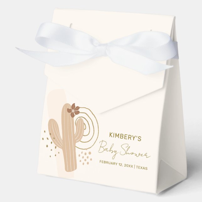 Einfache Minimalistische Boho Wüstendusche Geschenkschachtel (Vorderseite)