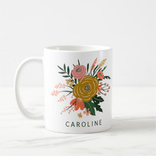 Einfache Minimalistische botanische Blume Personal Kaffeetasse