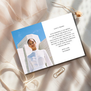 Einfache minimalistische Bridal Shower-Foto für je Dankeskarte