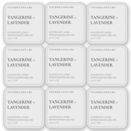 Einfache Minimalistische Candle Square Aufkleber