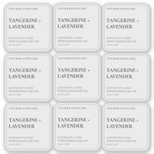 Einfache Minimalistische Candle Square Aufkleber