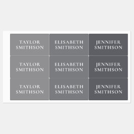 Einfache minimalistische Chic Grau Fügen Sie Ihren Etiketten