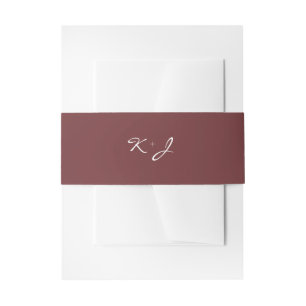 Einfache Minimalistische Cinnamon Rose Virtual Wed Einladungsbanderole