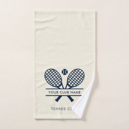 Einfache Minimalistische Club-Bezeichnung Tennis-T Handtuch