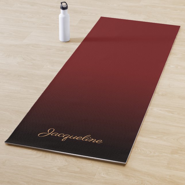 Einfache Minimalistische DARK RED to BLACK Ombre G Yogamatte (Beispiel)
