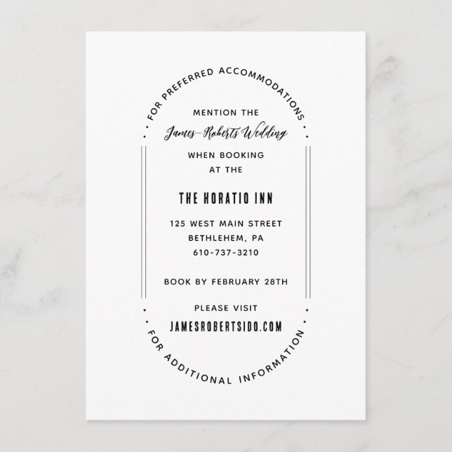 Einfache Minimalistische Detail-Karte Begleitkarte (Vorderseite)