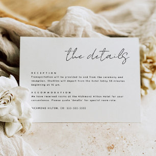 Einfache Minimalistische Details Mitteilungskarte