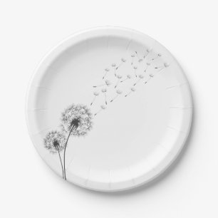 Einfache Minimalistische durchbrennenpapierplatte Pappteller