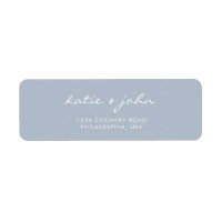 Einfache Minimalistische Dusty Blue-Hochzeitadress