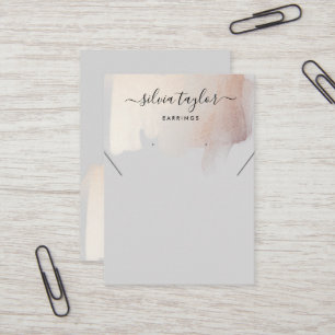 Einfache minimalistische Earring-Kette-Grafikkarte Visitenkarte