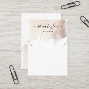 Einfache minimalistische Earring-Kette-Grafikkarte Visitenkarte