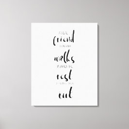 einfache minimalistische echte Freundschaft Zitat  Leinwanddruck