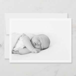 Einfache Minimalistische Einführung Baby Foto Birt Ankündigung
