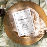Einfache Minimalistische Einladung zum Hochzeitsfe<br><div class="desc">Diese einfache,  minimalistische Rahmen Hochzeitsbrunch-Einladung ist perfekt für einen eleganten Hochzeitsbrunch. Das klassische Design zeichnet sich durch einen einfachen Rahmen und eine rustikale schwarz-weiße Typografie mit einem modernen minimalen Look aus. QSD112</div>