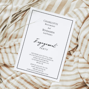 Einfache Minimalistische EinsatzPartei Einladung