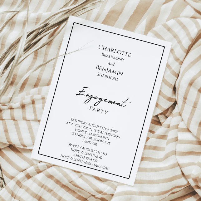 Einfache Minimalistische EinsatzPartei Einladung (Von Creator hochgeladen)