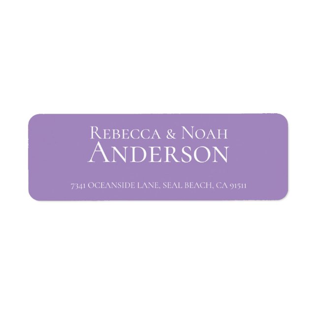 Einfache Minimalistische Elegant-Lavendel-Hochzeit (Vorne)