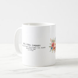 Einfache minimalistische elegante moderne Terrakot Kaffeetasse