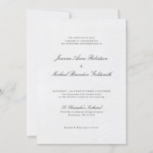 Einfache Minimalistische Eukalyptus-Hochzeit Einladung