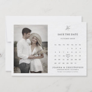 Einfache Minimalistische Eukalyptus-Hochzeit Save The Date