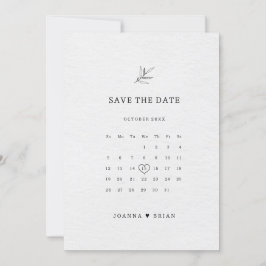 Einfache Minimalistische Eukalyptus-Hochzeit Save The Date