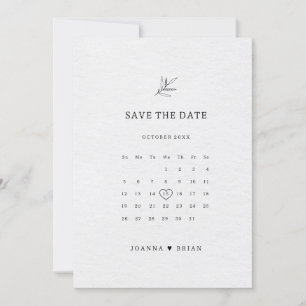Einfache Minimalistische Eukalyptus-Hochzeit Save The Date