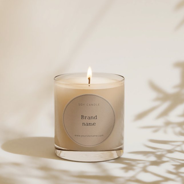 Einfache Minimalistische Faltschachtel mit Kraft-K Runder Aufkleber (Von Creator hochgeladen)