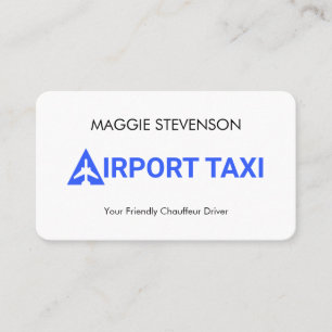 Einfache Minimalistische Flughafentaxi Visitenkarte