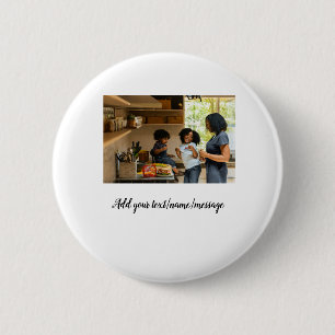 einfache minimalistische Foto-Collage Name Familie Button
