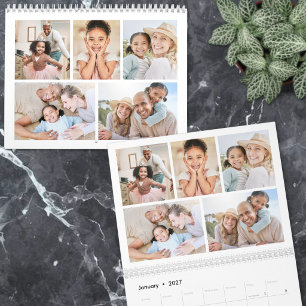 Einfache minimalistische Fotocollage Kalender