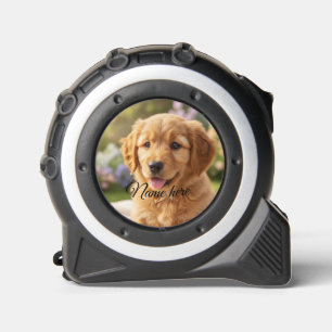 Einfache minimalistische Fotovorlage für Hund Katz Maßband