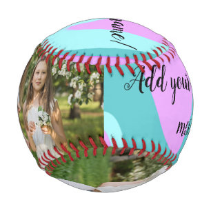 einfache minimalistische Fotowasserfarben-Kunstdec Baseball
