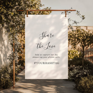 Einfache Minimalistische Freigabe der Liebe Hashta Poster