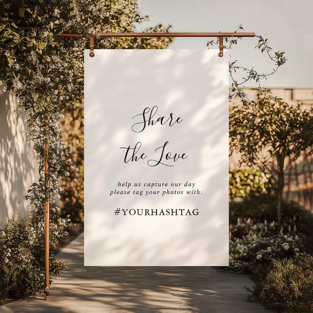 Einfache Minimalistische Freigabe der Liebe Hashta Poster (Von Creator hochgeladen)