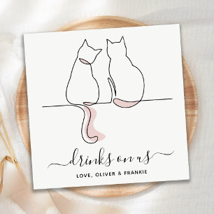 Einfache Minimalistische Getränke bei uns Katzenho Serviette