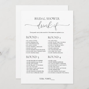 Einfache Minimalistische Getränke beim Brautparty Einladung