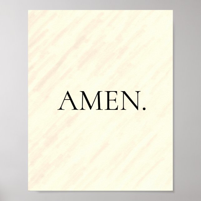 Einfache, Minimalistische Glaubensbekundung Poster (Vorne)