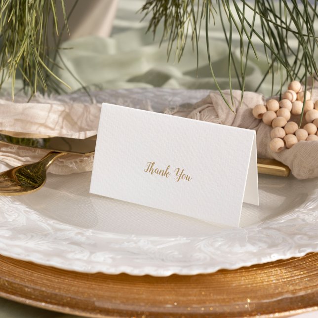 Einfache Minimalistische|Goldhochzeit Dankeskarte (Von Creator hochgeladen)