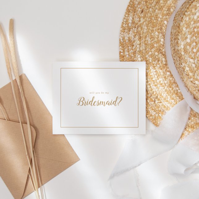 Einfache Minimalistische|Goldrahmen für mich! Mitteilungskarte (Von Creator hochgeladen)