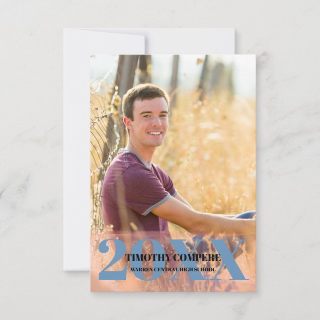 Einfache, Minimalistische Graduierungspartei Einladung (Vorderseite)