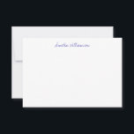 Einfache Minimalistische handgeschriebene Blaukall Dankeskarte<br><div class="desc">Einfache Minimalistische handgeschriebene Blue Calligraphy Dankeschön Card</div>