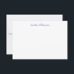 Einfache Minimalistische handgeschriebene Blaukall Dankeskarte<br><div class="desc">Einfache Minimalistische handgeschriebene Blue Calligraphy Dankeschön Card</div>