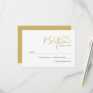 Einfache minimalistische handgeschriebene Schrift  RSVP Karte
