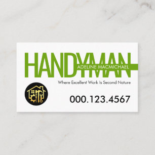 Einfache minimalistische Handwerker-Name-Tab Visitenkarte