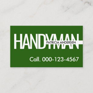 Einfache minimalistische Handwerker-Name-Tab Visitenkarte