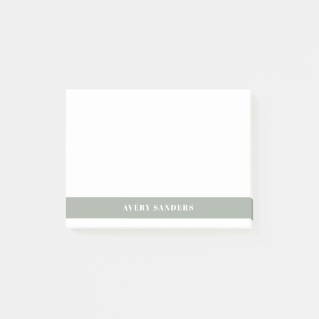 Einfache Minimalistische Hellgrüne Moderne Farbblo Post-it Klebezettel (Vorderseite)