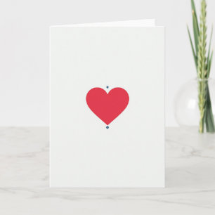 Einfache minimalistische Herzkarte Karte