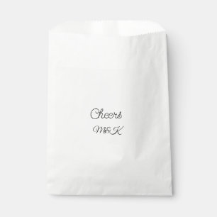 Einfache minimalistische Hinzufügen Name Prost Paa Geschenktütchen