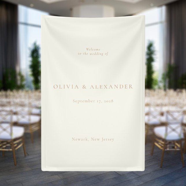 Einfache Minimalistische Hochzeit Banner (Von Creator hochgeladen)