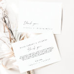 Einfache Minimalistische Hochzeit Dankescharte Dankeskarte<br><div class="desc">Das Design besticht durch einen handgeschriebenen Schriftart und modernes minimalistisches Design. Für die Hochzeitskollektion "SERENA" konzipiert. Um Details zu ändern,  klicken Sie auf "Diese Vorlage personalisieren". Auf dieser Seite finden Sie den Sammellink,  um alle passenden Elemente in diesem schönen Design zu sehen.</div>